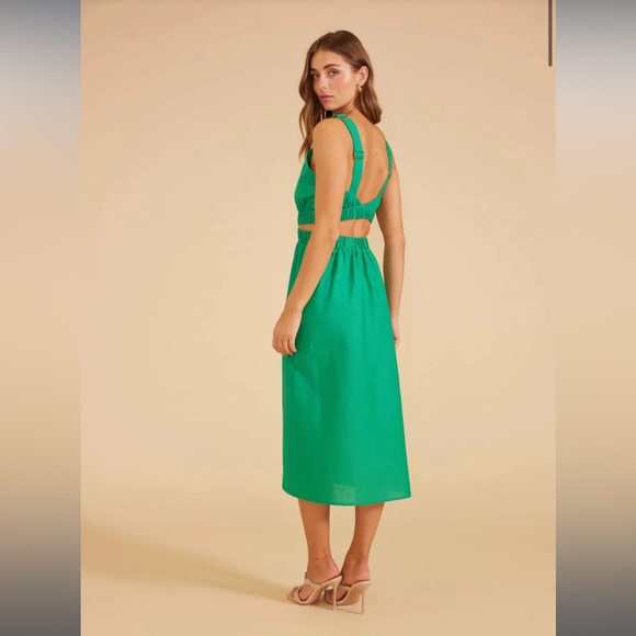 MinkPink Virgo Green Midi Dress - Picture 4 of 15